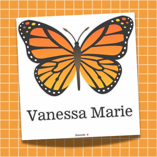 My Beautiful Personalised Monarch Butterfly Decal (Personalize Your World with the Majestic Monarch!)