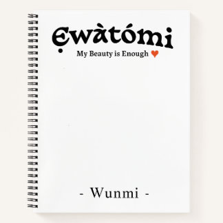 My Beauty Is Enough Notebook — Gift for Her
