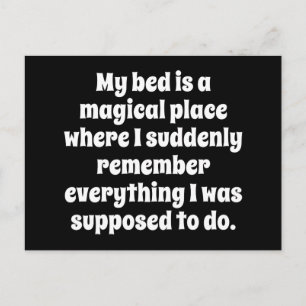 My Bed Is A Magical Place Postcard