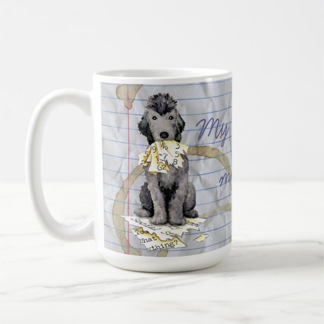 My Bedlington  Ate My Lesson Plan Coffee Mug (Left)