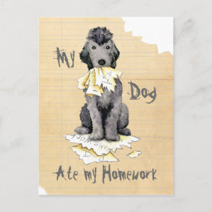 My Bedlington Terrier Ate My Homework Postcard