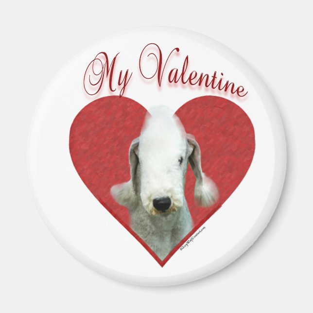 My Bedlington Terrier Valentine Magnet (Front)