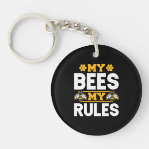 My Bees My Rules Key Ring