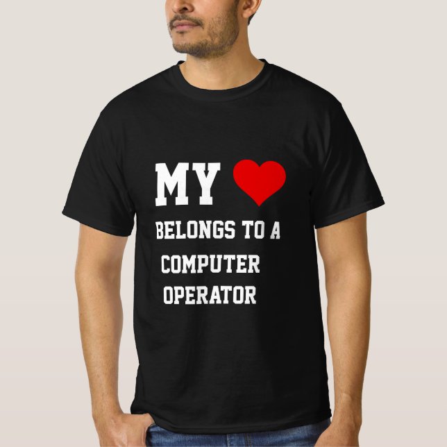 My Belongs To A Computer Operator T-Shirt (Front)