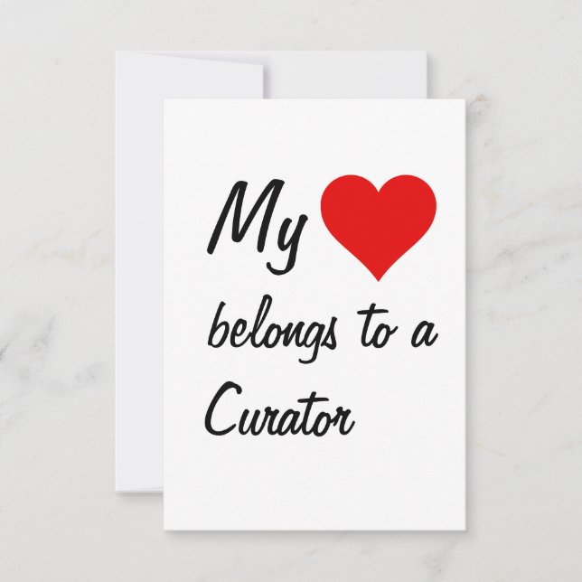 My Belongs To A Curator Card (Front)