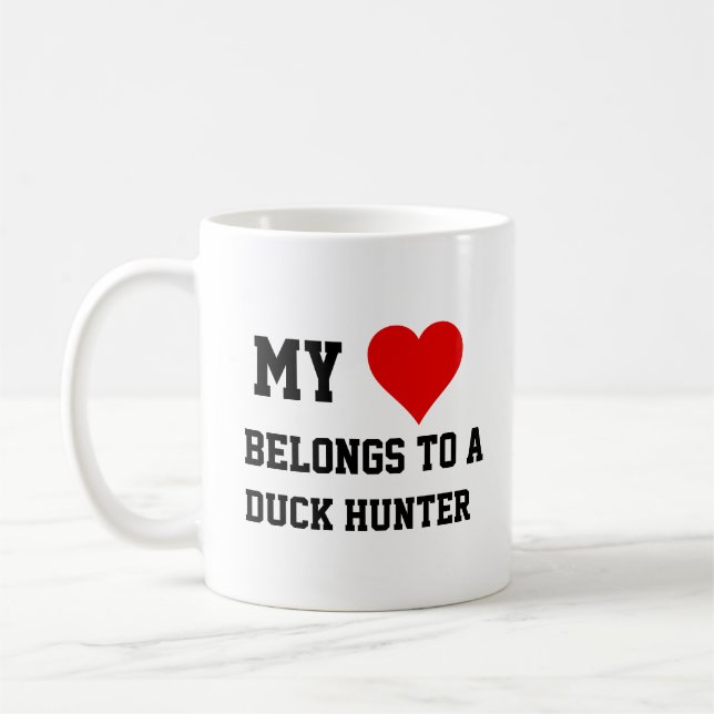 My Belongs To A Duck Hunter  Coffee Mug (Left)