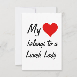 My Belongs To A Lunch Lady Card