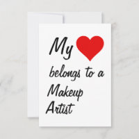 My Belongs To A Makeup Artist Card