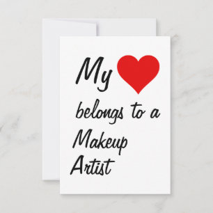 My Belongs To A Makeup Artist Card