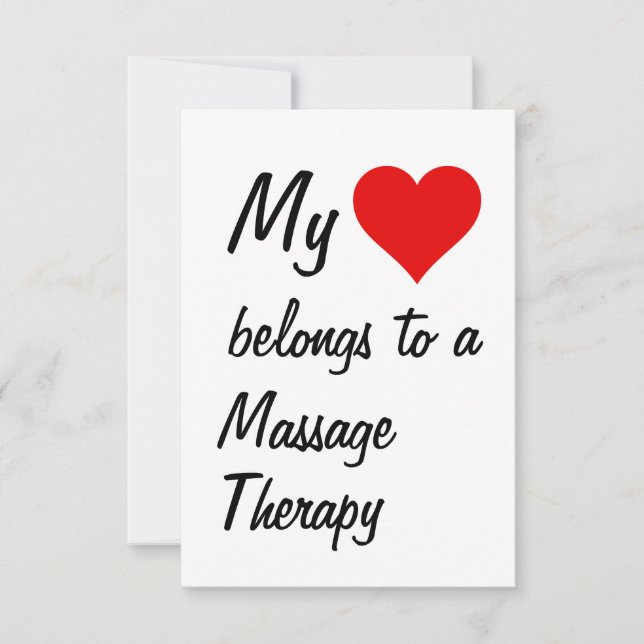 My Belongs To A Massage Therapy Card (Front)
