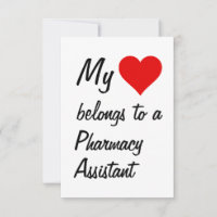 My Belongs To A Pharmacy Assistant Card