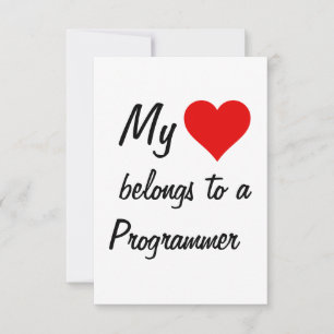 My Belongs To A Programmer Card