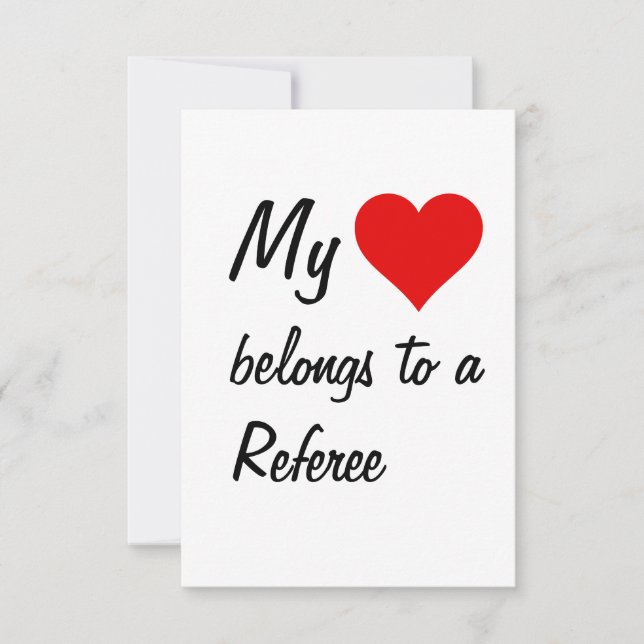My Belongs To A Referee Card (Front)