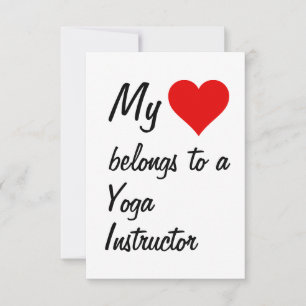 My Belongs To A Yoga Instructor Card