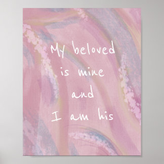 My Beloved Boho Watercolor Christian Poster