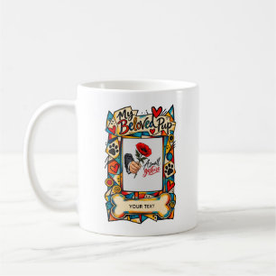 My Beloved Pup – Colourful Cubist Custom Dog Photo Coffee Mug