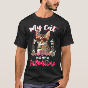 My Bengal Cat is My Valentine Raglan Baseball T-Shirt