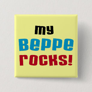 My Beppe Rocks T-shirts and Gifts 15 Cm Square Badge