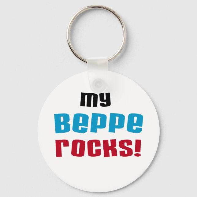My Beppe Rocks T-shirts and Gifts Key Ring (Front)