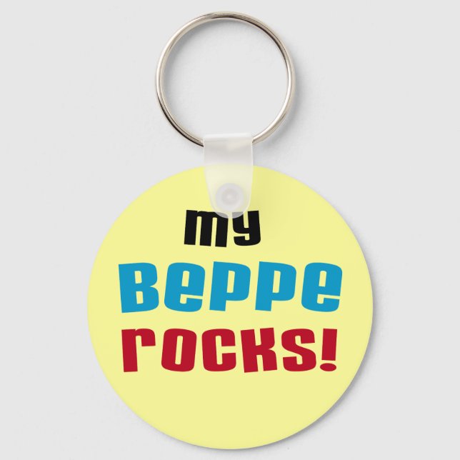 My Beppe Rocks T-shirts and Gifts Key Ring (Front)
