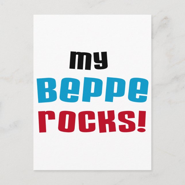 My Beppe Rocks T-shirts and Gifts Postcard (Front)