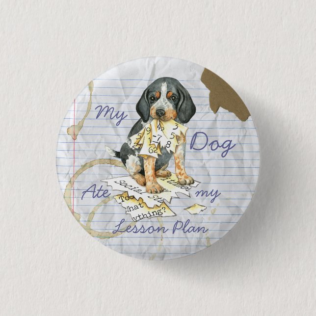 My Berner Ate My Lesson Plan 3 Cm Round Badge (Front)