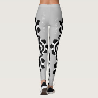 MY BEST COMPANIAN MANDALA ART IN BLACK FLORAL LEGGINGS