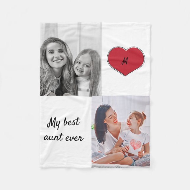 My Best Ever Aunt  Fleece Blanket (Front)