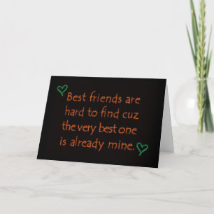 **MY BEST FRIEND** BIRTHDAY CARD