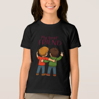 My Best Friend Cute Cartoon Design Youth Bella  Tri-Blend Shirt