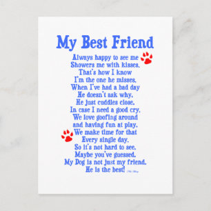 My Best Friend Dog Postcard