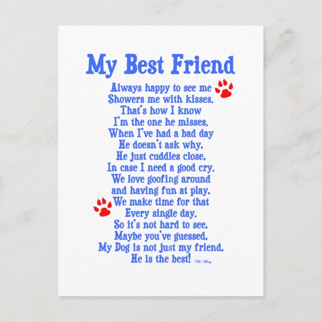 My Best Friend Dog Postcard (Front)