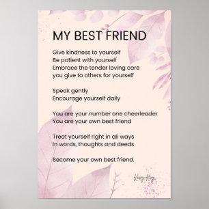 My Best Friend Encouragement Poem Poetry  Poster
