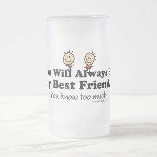 My Best Friend Frosted Glass Beer Mug