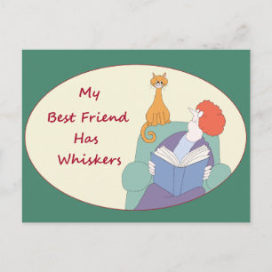 My Best Friend Has Whiskers Postcard