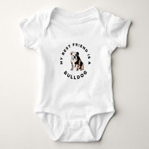 My Best Friend is a Bulldog T-Shirt Baby Bodysuit