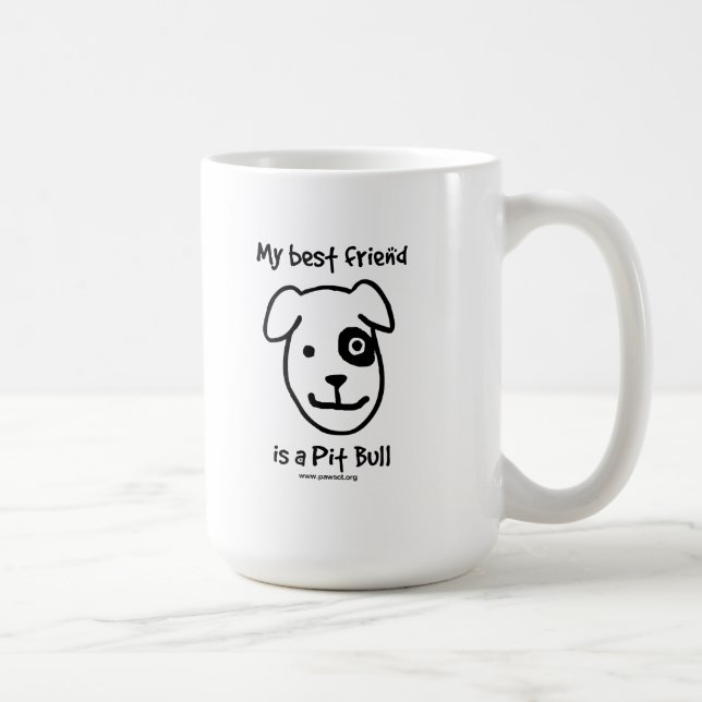 My best friend is a Pit bull Coffee Mug (Right)