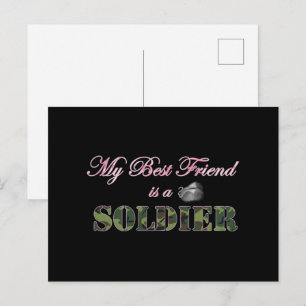 My Best Friend is a Soldier - Military Spouse Postcard
