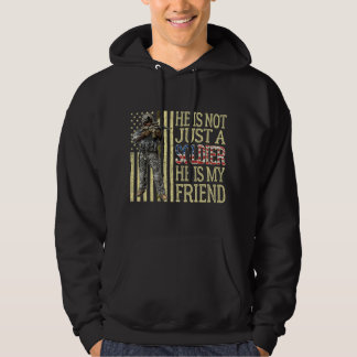 My Best Friend Is A Soldier Proud Army Friend Mili Hoodie