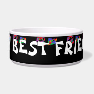 My best friend logo message black and red pet