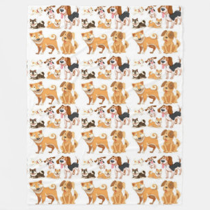 My Best Friend Pattern Fleece Blanket