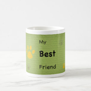 My Best Friend Paw Print Graffiti Coffee Mug