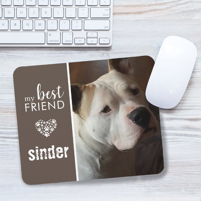 My Best Friend Pet Photo Personalised Mouse Mat (My Best Friend Pet Photo Personalized Mouse Pad)