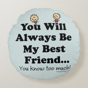 My Best Friend Round Cushion