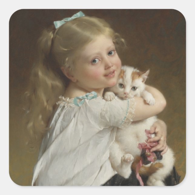 my best friend square sticker (Front)