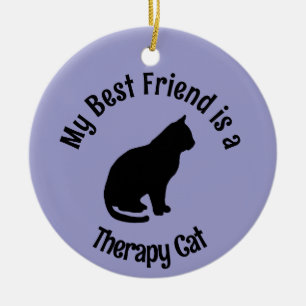 My Best Friend (Therapy Cat) Ceramic Tree Decoration