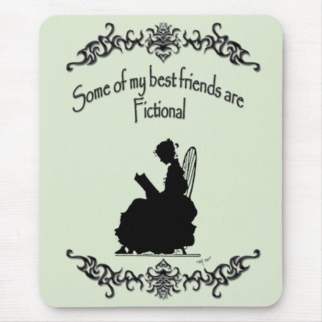 My Best Friends Are Fictional Mouse Mat (Front)