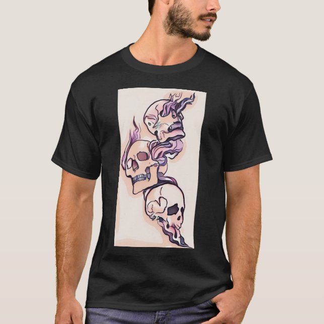 My Best Friends Gift The Skull Printed T Shirt  (Front)