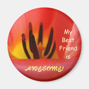 My Best Friends is Awesome! magnets gifts Tulips