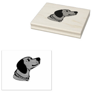 “My Bestie” Handwritten Text   Adorable Puppy Wall Rubber Stamp